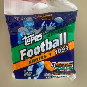 Topps 1993 Football Series 1 Trading Cards - Blue